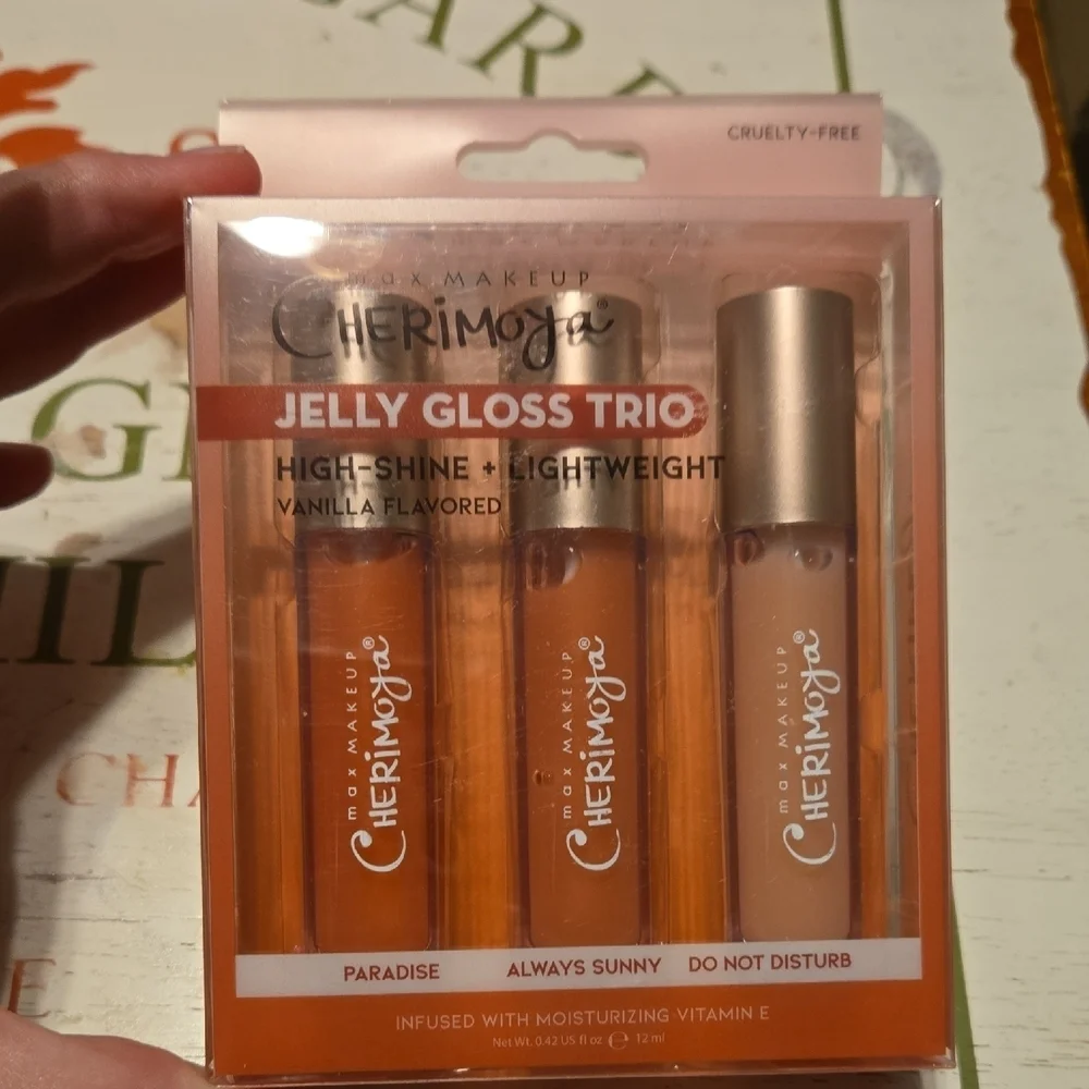 Cherimoya Jelly Gloss Trio - High-Shine Lip Gloss Set